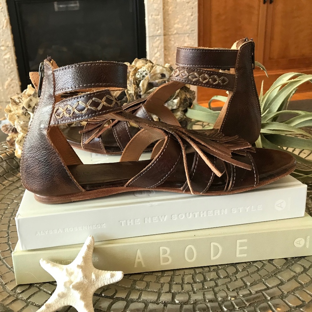 FESTIVAL 🔥MODERN BOHO SOFT COUNTRY COWGIRL LAYERED FRINGE LEATHER SANDALS - Picture 9 of 16